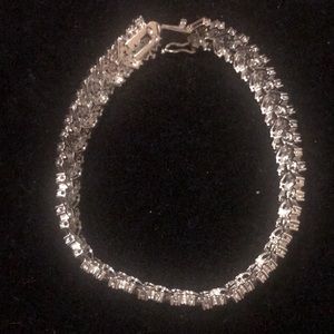 NEW Cubic Zirconia sterling silver bracelet 925 stamped